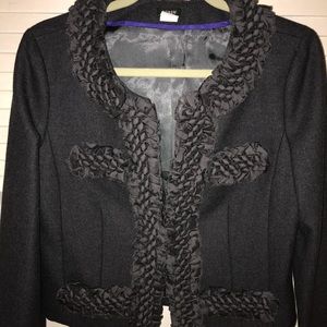J Crew charcoal wool jacket 10